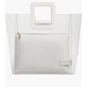 Staud White Clear Tote Bag